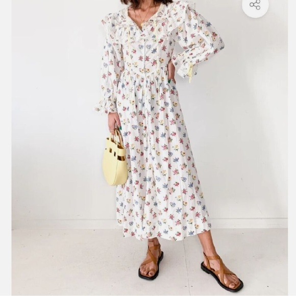 DOEN Lucretia Floral Dress Size L NWT - Picture 7 of 16